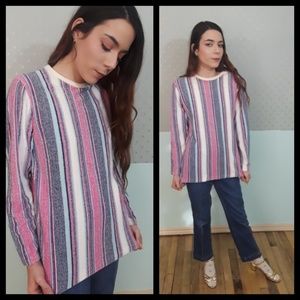 Fun vtg 70s terrycloth striped top by white stag!